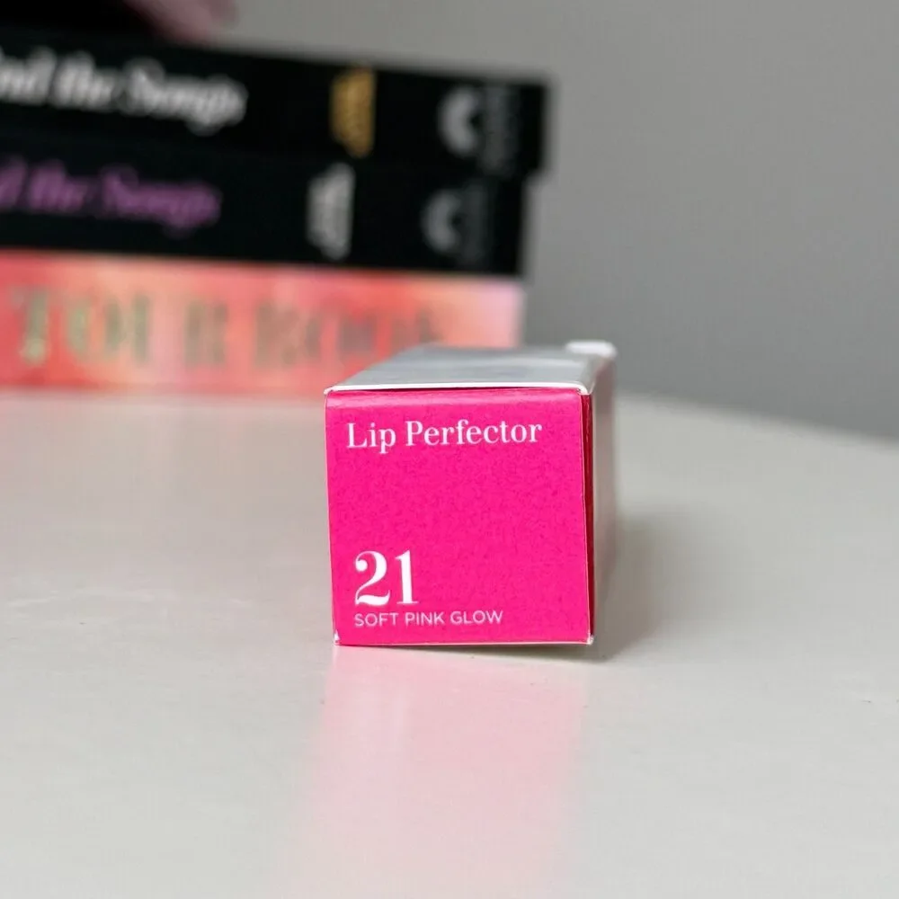 Clarins Lip Perfector Peptide-Plumping Lip Gloss 21 Soft Pink Glow NEW Mini Balm